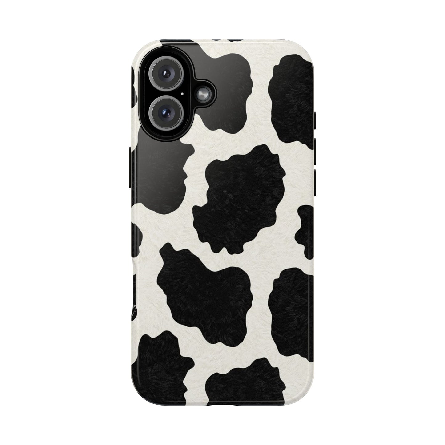 Black & White Cow Print Phone Case | Aesthetic Tough Protective Case