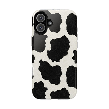 Black & White Cow Print Phone Case | Aesthetic Tough Protective Case