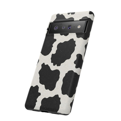 Black & White Cow Print Phone Case | Aesthetic Tough Protective Case