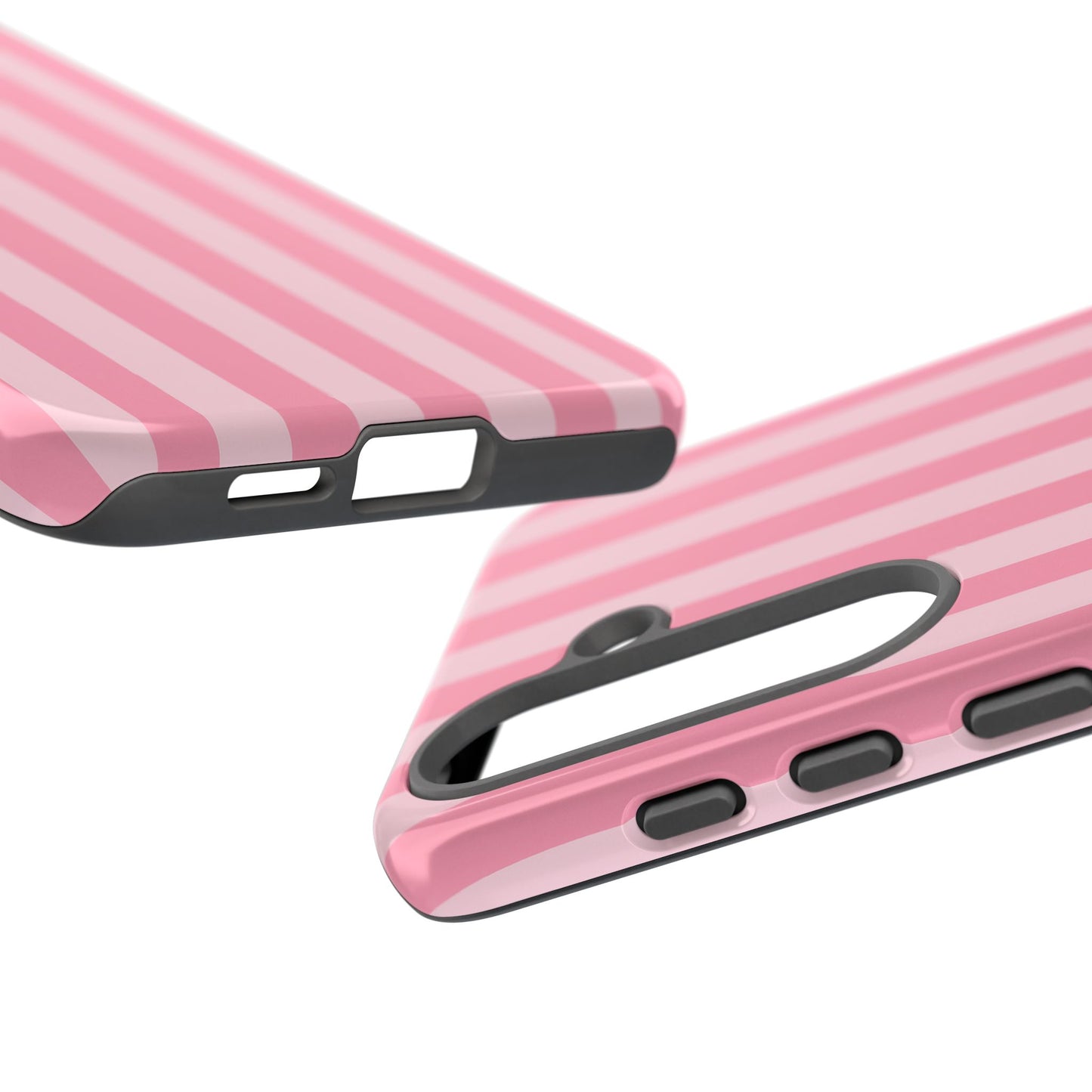 Pink Stripe Phone Case – Pastel Coquette Aesthetic Tough Protective Case