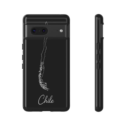 Chile Outline Phone Case – Minimal Country Map Tough Case (iPhone, Samsung, Pixel)