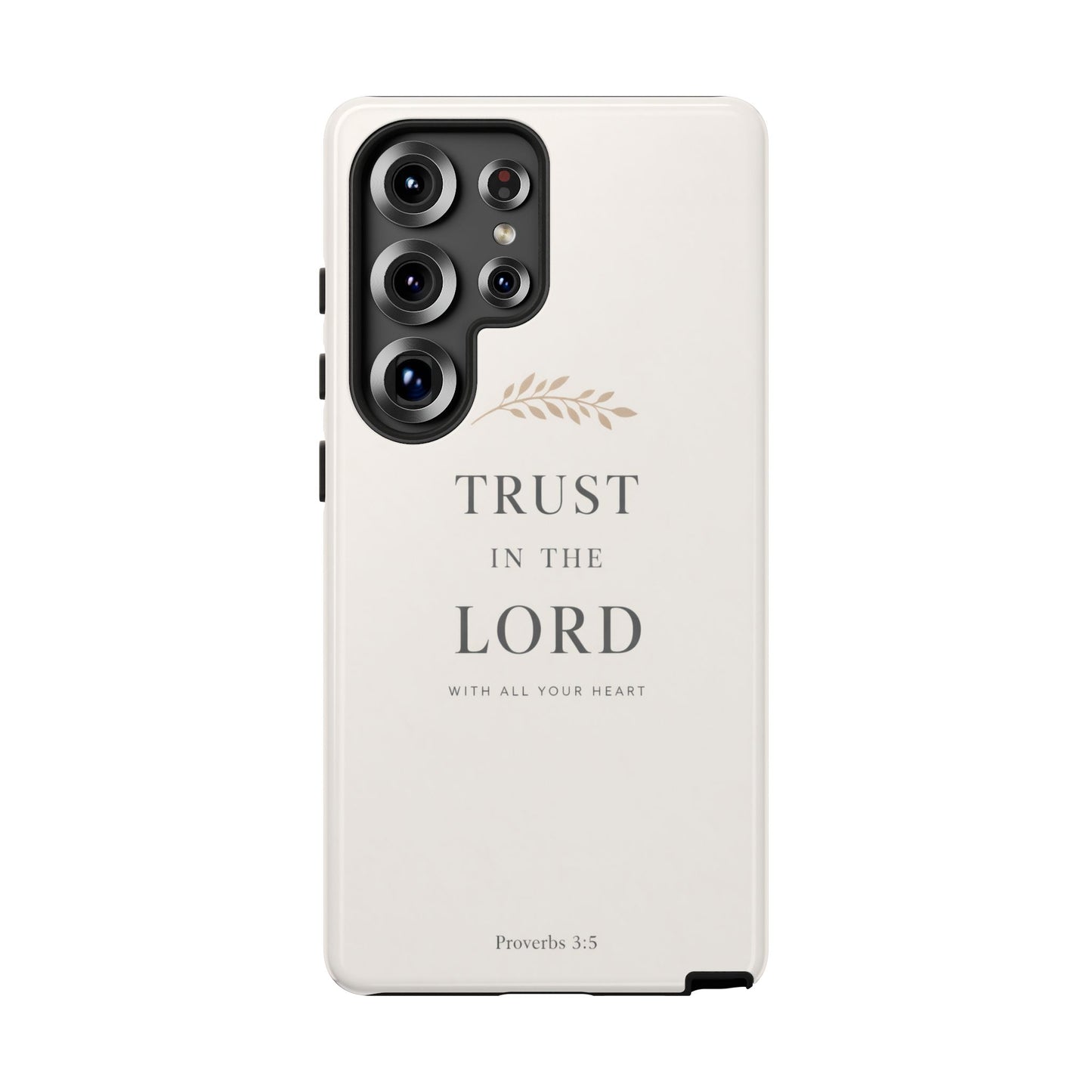 Proverbs 3:5 Christian Phone Case Trust in the Lord Minimalist Faith Cover