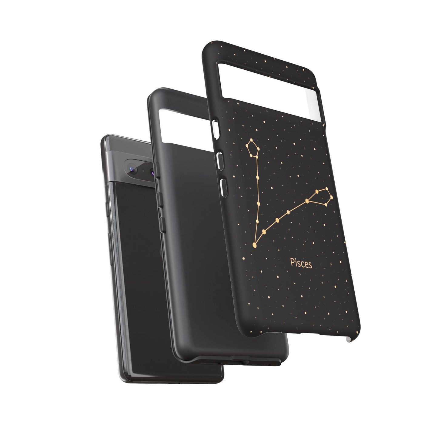 Pisces Zodiac Constellation Phone Case – Luxe Gold Celestial Cover