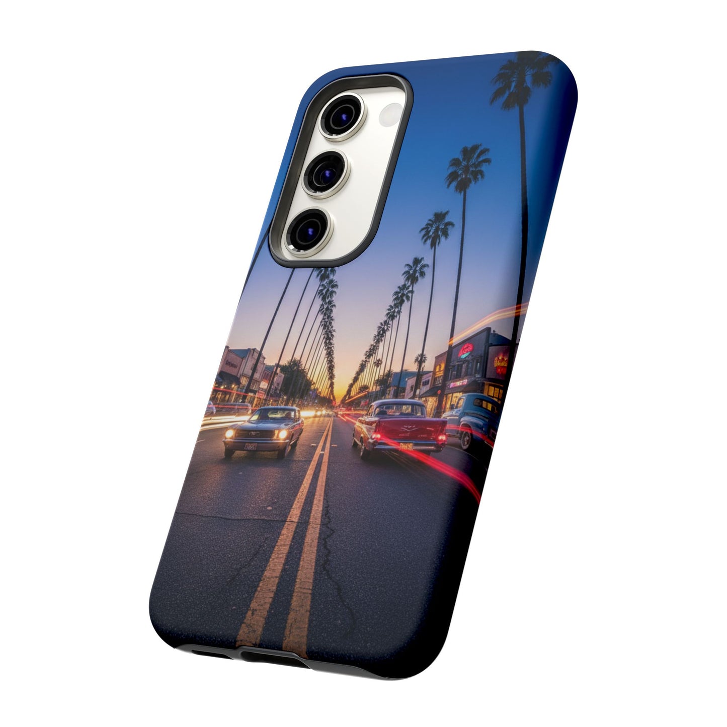 LA Sunset Boulevard Phone Case | Palm Tree Sunset Aesthetic | City Night Tough Case