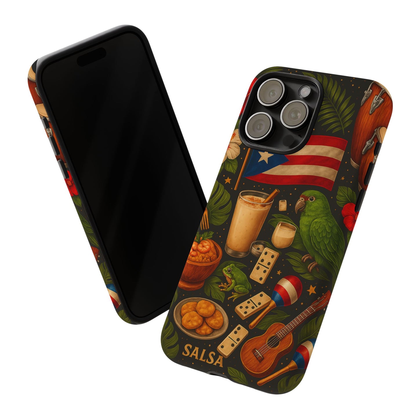 Puerto Rican Culture Phone Case | Boricua Icons Caribbean Aesthetic Tough Protective Case