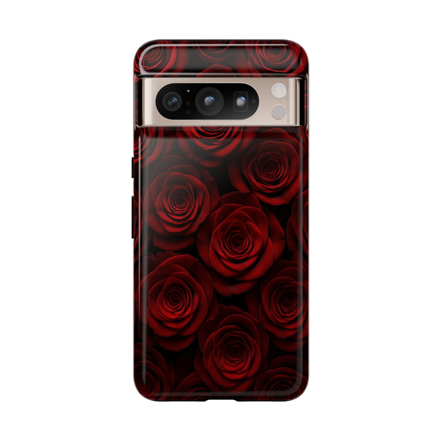 Dark Red Rose Phone Case – Gothic Floral Tough Case (iPhone, Samsung, Pixel)