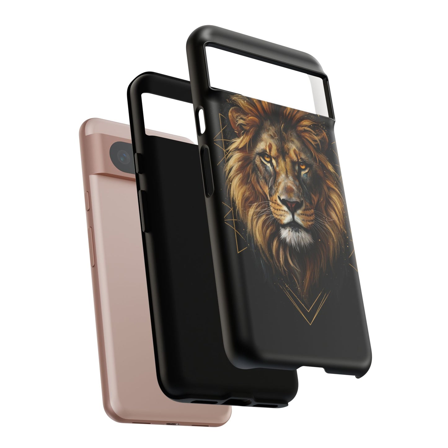 Majestic Lion Phone Case – Black Gold Luxury Lion Art Tough Protective Case