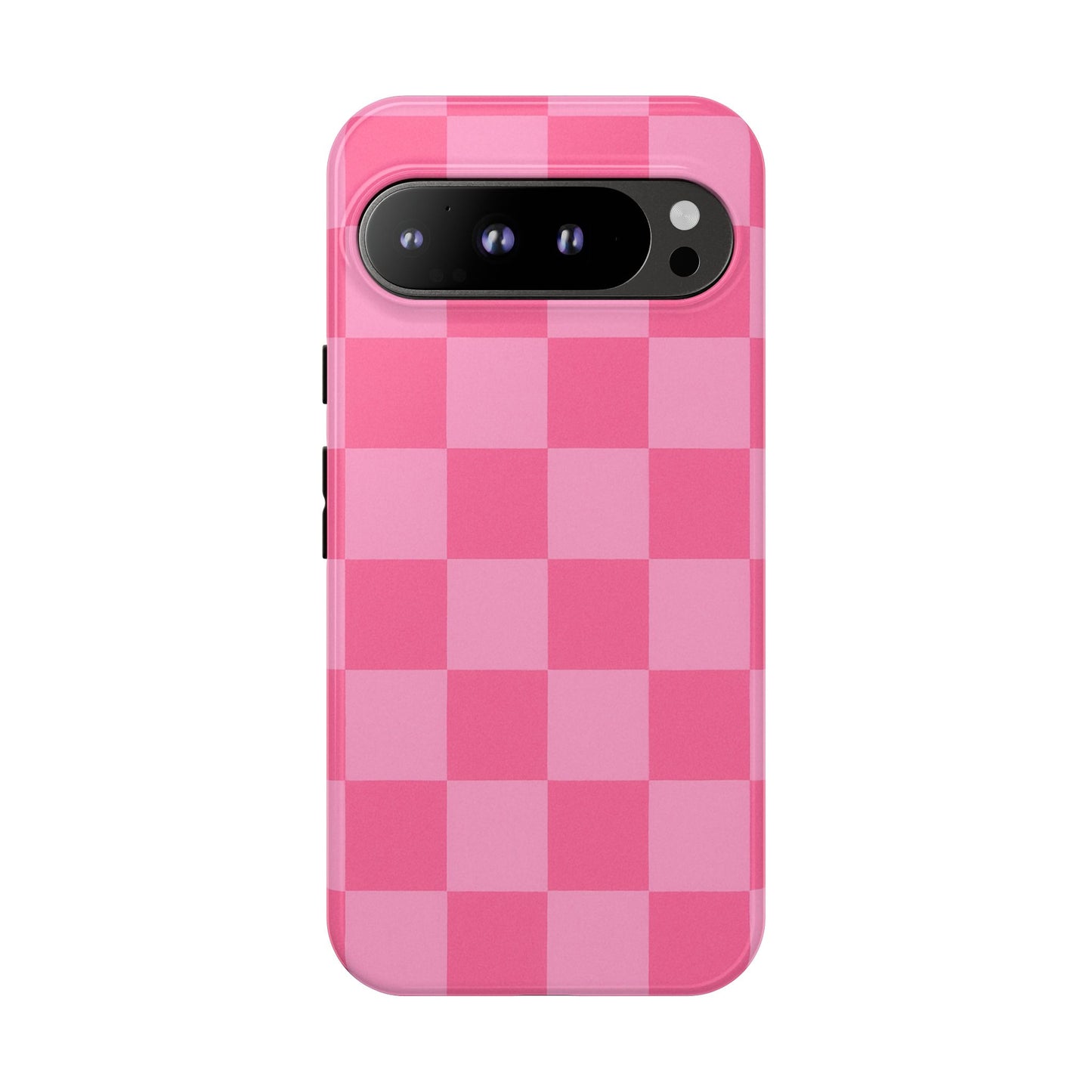 Pink Checkerboard Phone Case – Cute Aesthetic Tough Case for iPhone & Samsung
