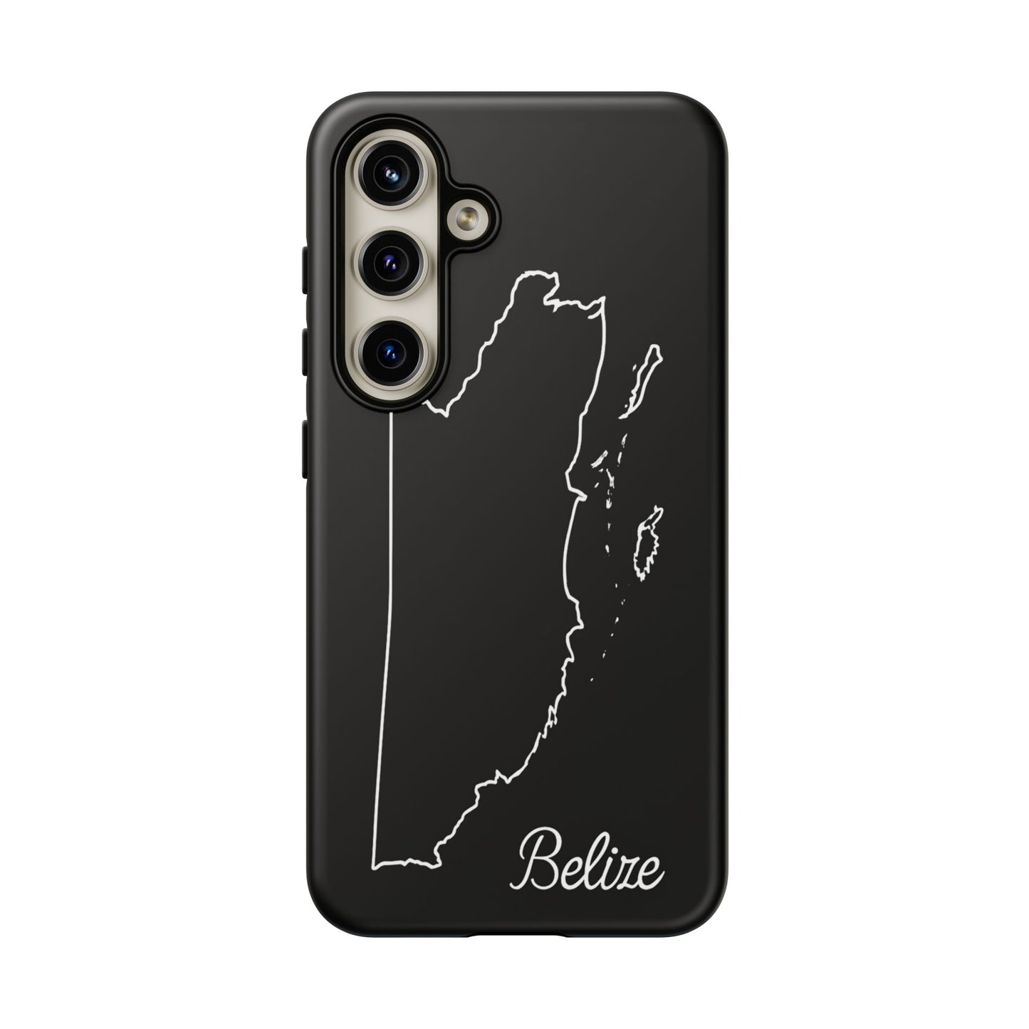 Belize Outline Phone Case – Minimal Country Map Tough Case (iPhone, Samsung, Pixel)