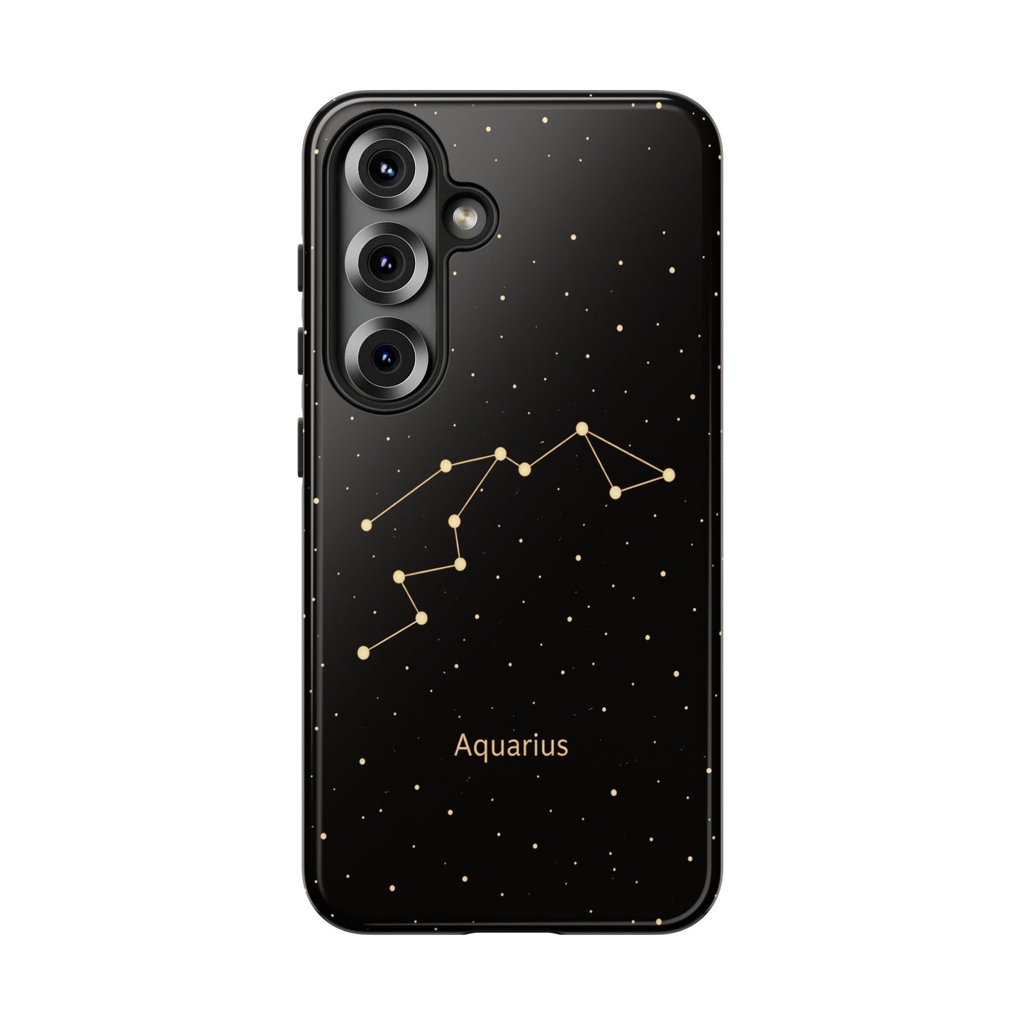 Aquarius Zodiac Constellation Phone Case – Luxe Gold Celestial Cover
