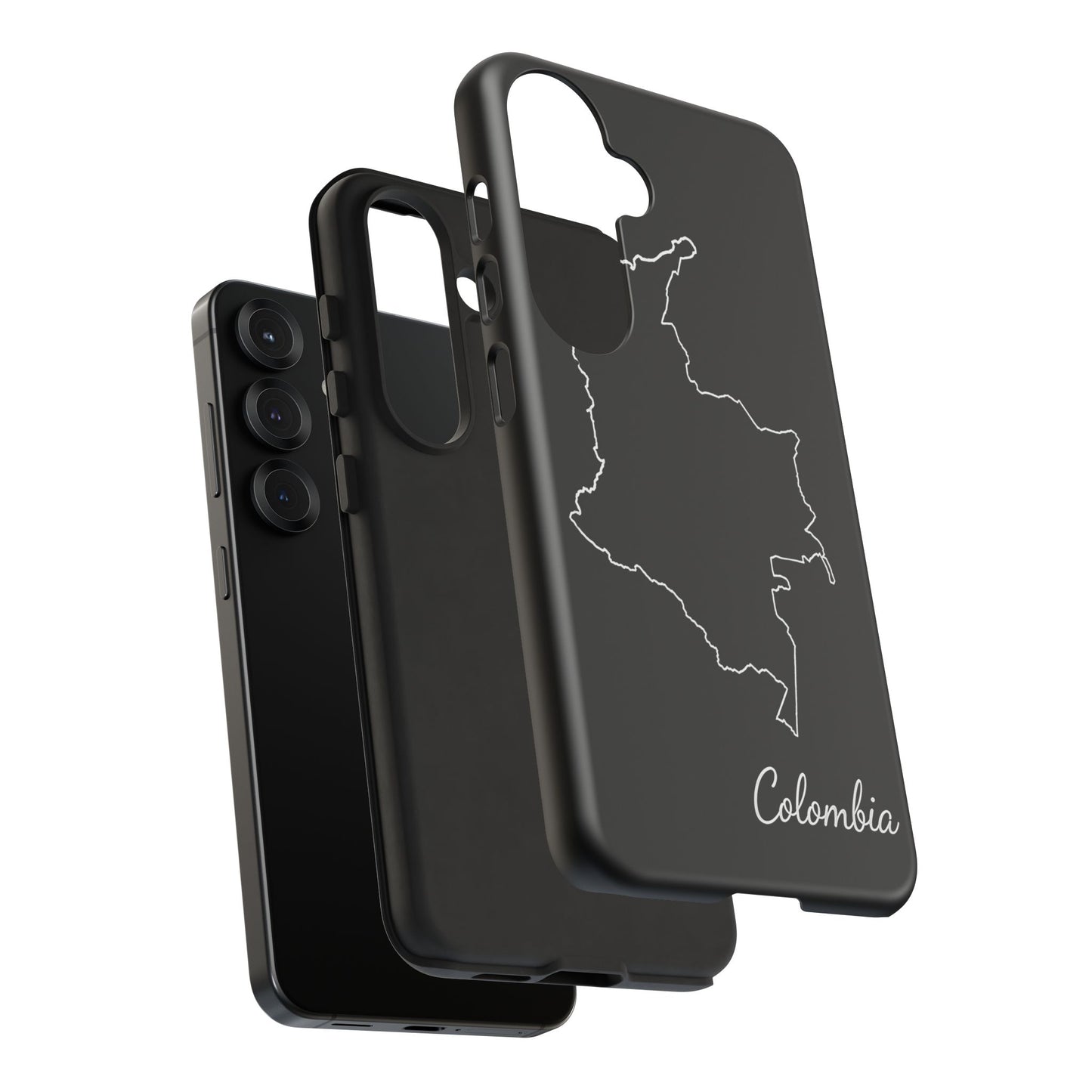 Colombia Outline Phone Case – Minimal Country Map Tough Case (iPhone, Samsung, Pixel)