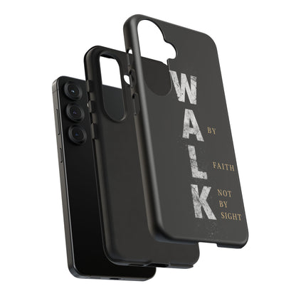 Walk by Faith Not by Sight Christian Phone Case Bible Verse Faith Cover
