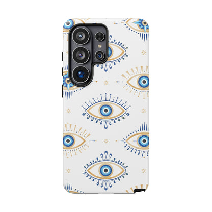 Blue Evil Eye Phone Case – Protective Slim Shockproof Cover for Iphone, Samsung Galaxy and Pixel