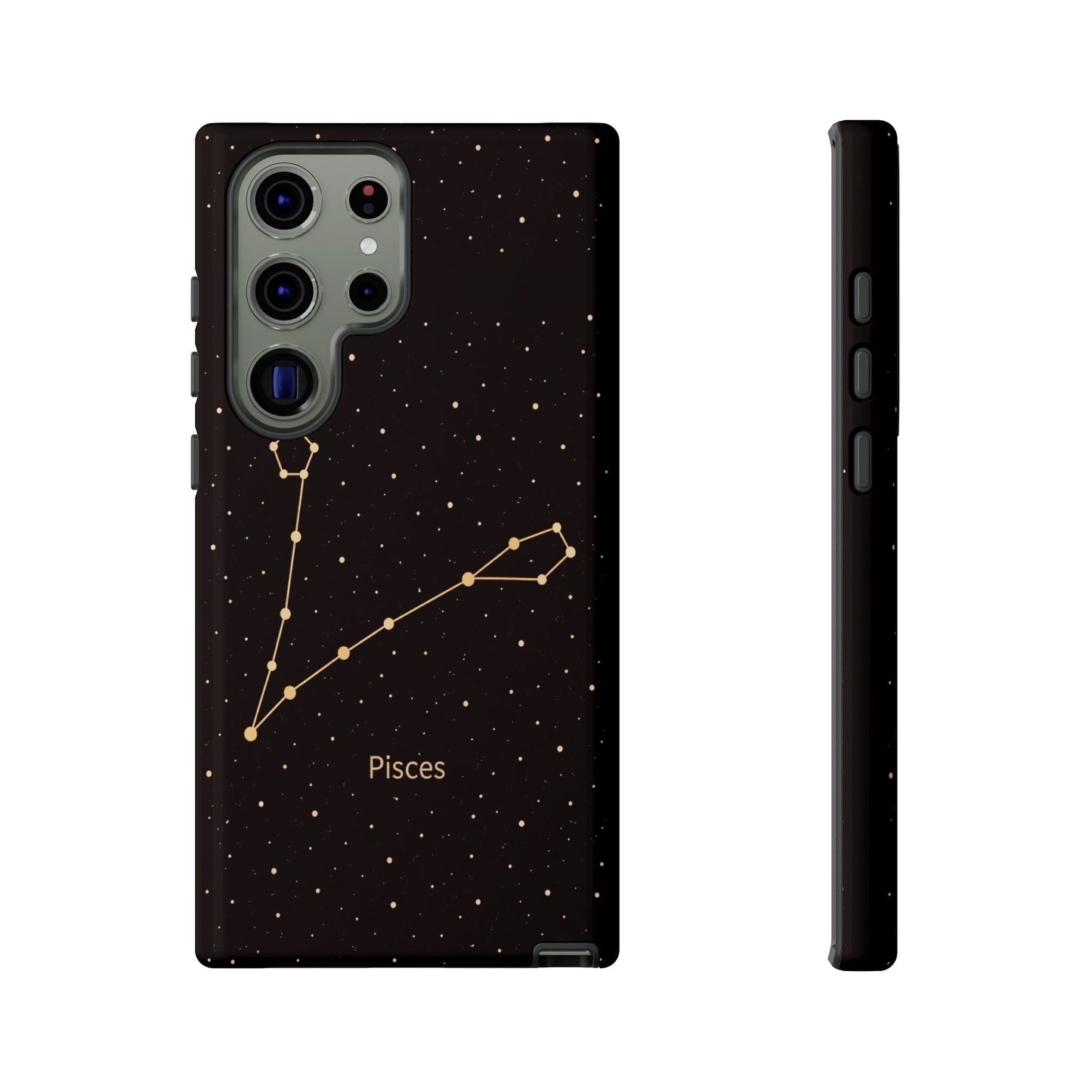 Pisces Zodiac Constellation Phone Case – Luxe Gold Celestial Cover