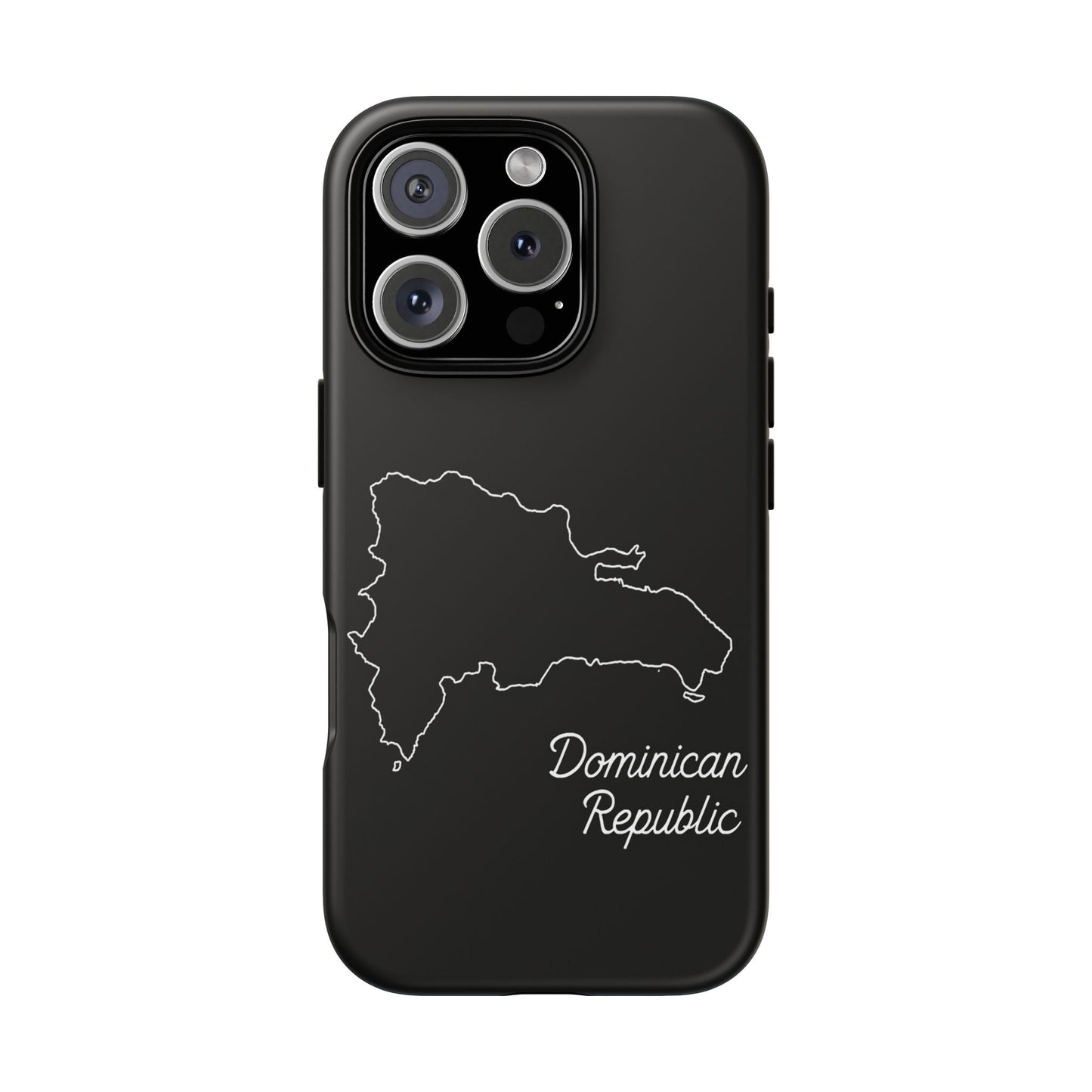 Dominican Republic Outline Phone Case – Minimal Country Map Tough Case (iPhone, Samsung, Pixel)
