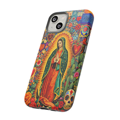 Virgin Mary Guadalupe Phone Case Mexican Folk Art Tough Cover iPhone Samsung