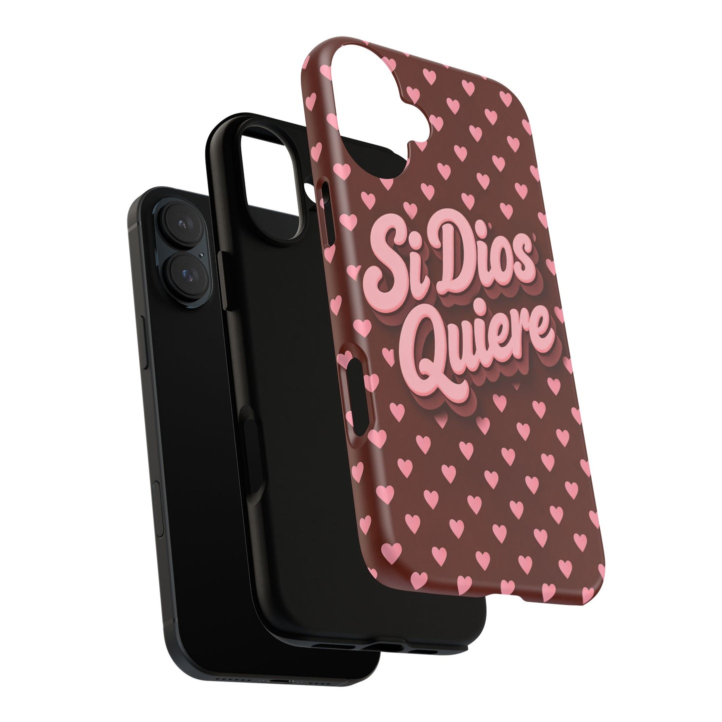 Si Dios Quiere Phone Case Latina Aesthetic Pink Hearts iPhone Samsung