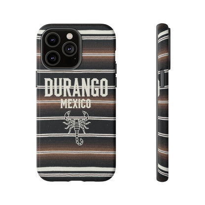 Durango Mexico Phone Case | Serape Scorpion Western Design | Mexican Heritage Tough Case for iPhone & Samsung