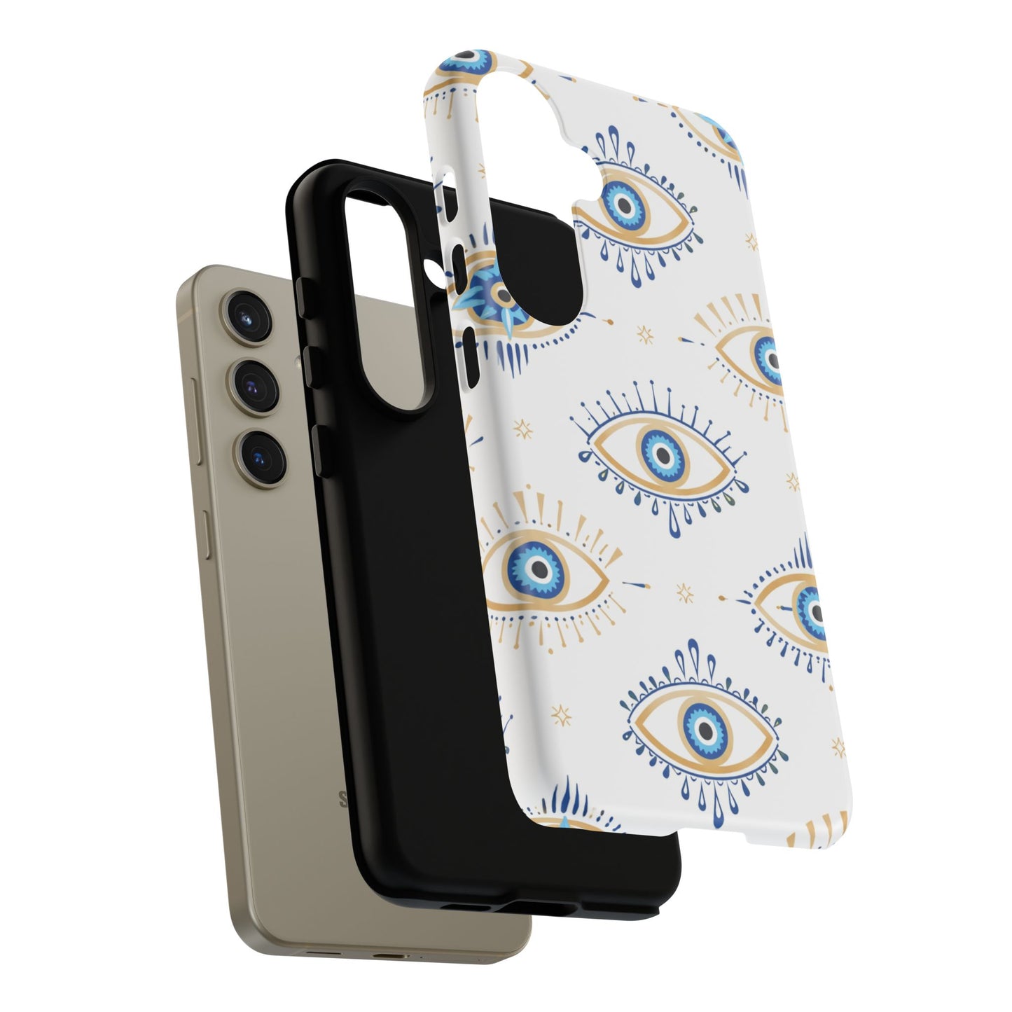 Blue Evil Eye Phone Case – Protective Slim Shockproof Cover for Iphone, Samsung Galaxy and Pixel