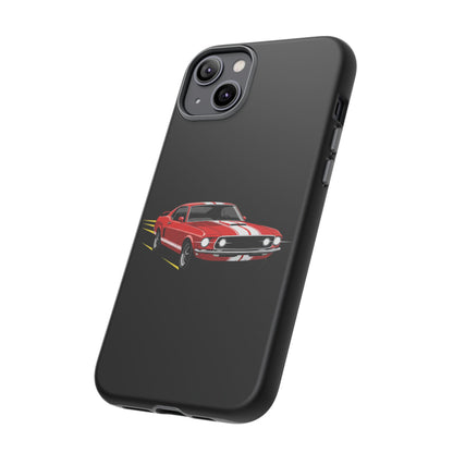 Red Muscle Car Phone Case – Classic Car Racing Tough Protective Case