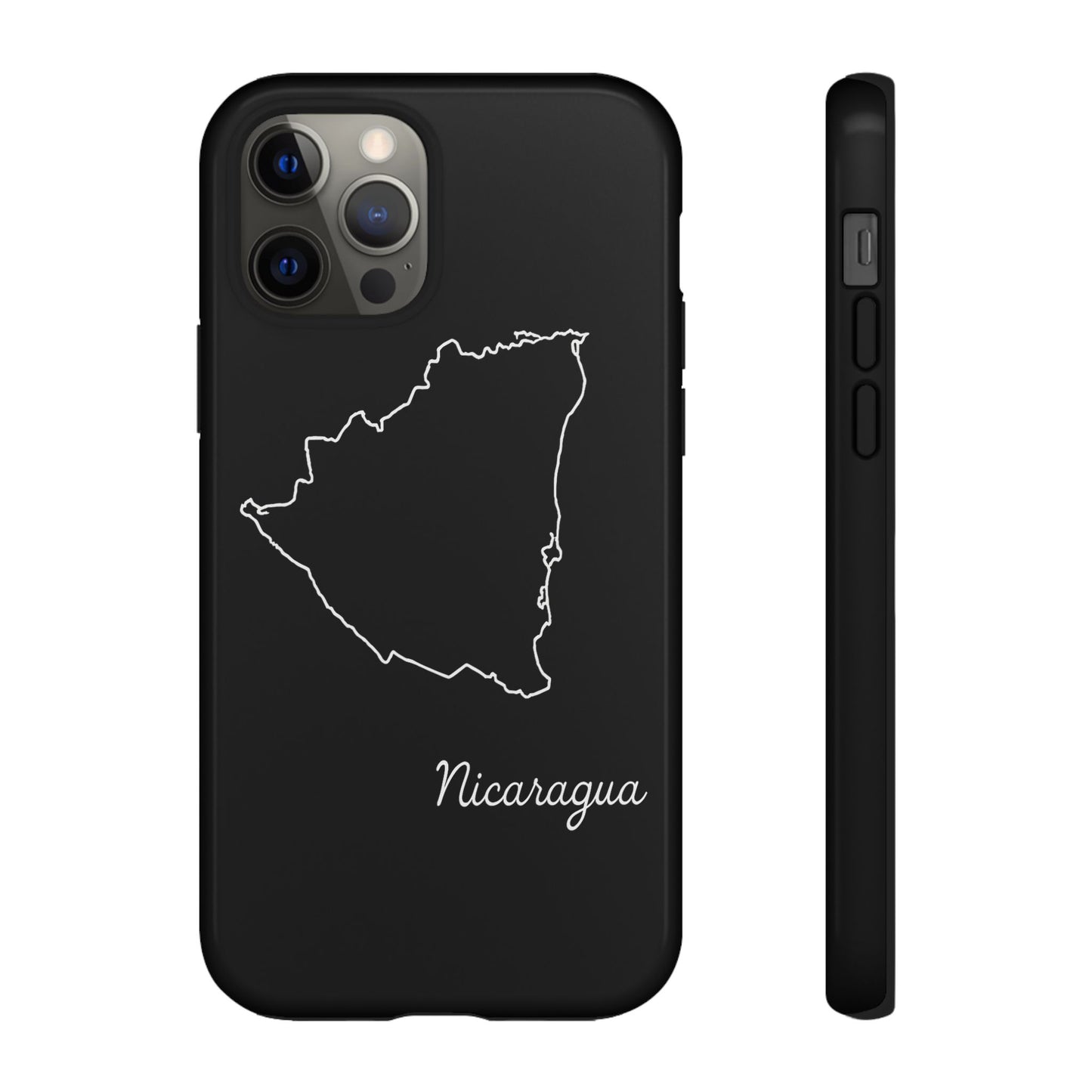 Nicaragua Outline Phone Case – Minimal Country Map Tough Case (iPhone, Samsung, Pixel)