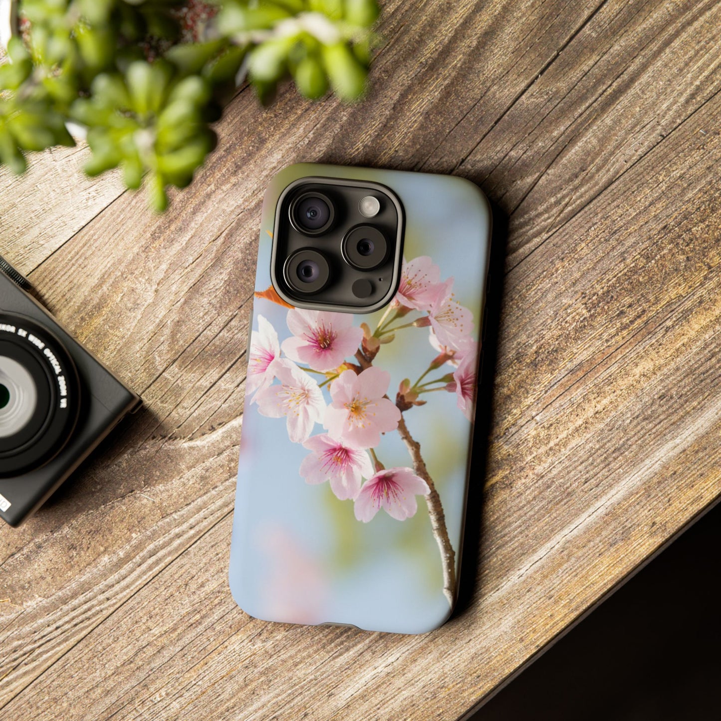 Cherry Blossom Phone Case – Pink Floral Tough Case (iPhone, Samsung Galaxy, Pixel)