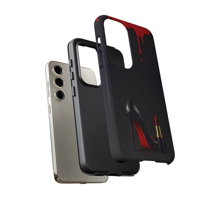 Dark Feminine Red Drip Phone Case – Gothic Glam Tough Cover