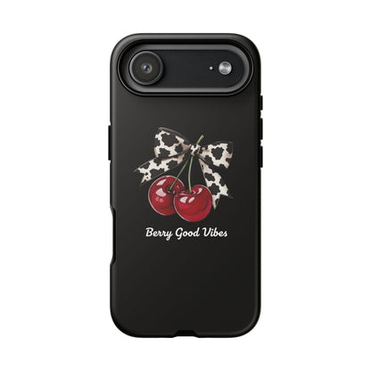 Cherry Cow Print Phone Case | Coquette Bow Aesthetic iPhone & Samsung Tough Case