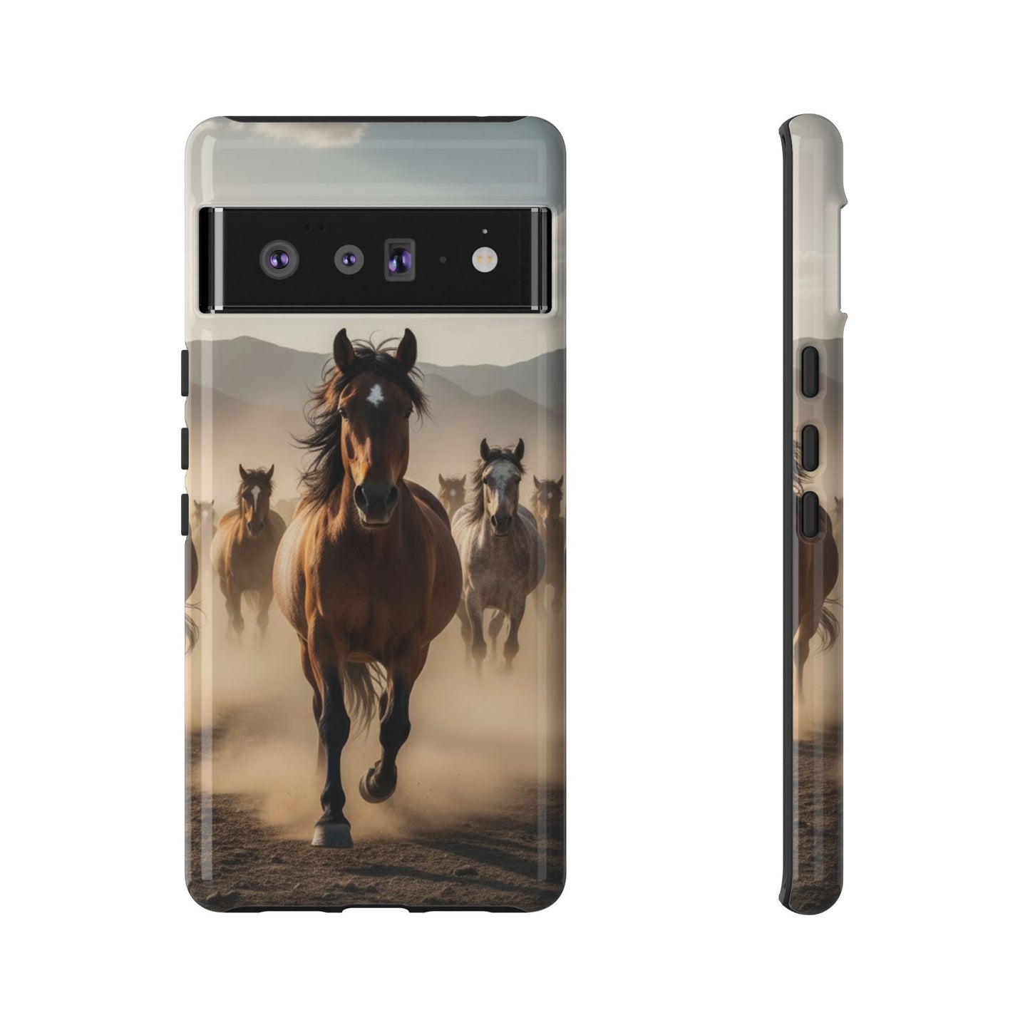 Running Horses Phone Case | Wild Mustang Herd Tough Protective Cover