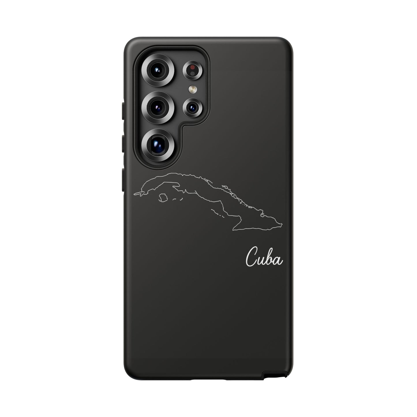 Cuba Outline Phone Case – Minimal Country Map Tough Case (iPhone, Samsung, Pixel)