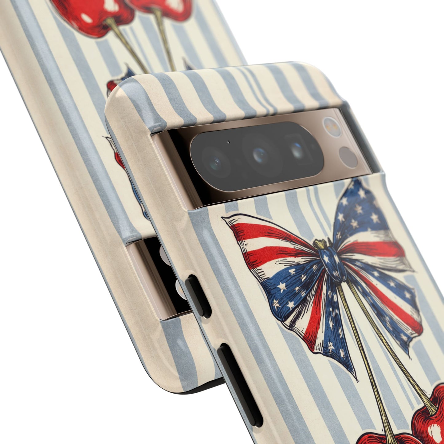 Patriotic Cherry Phone Case Americana Coquette Aesthetic iPhone Samsung