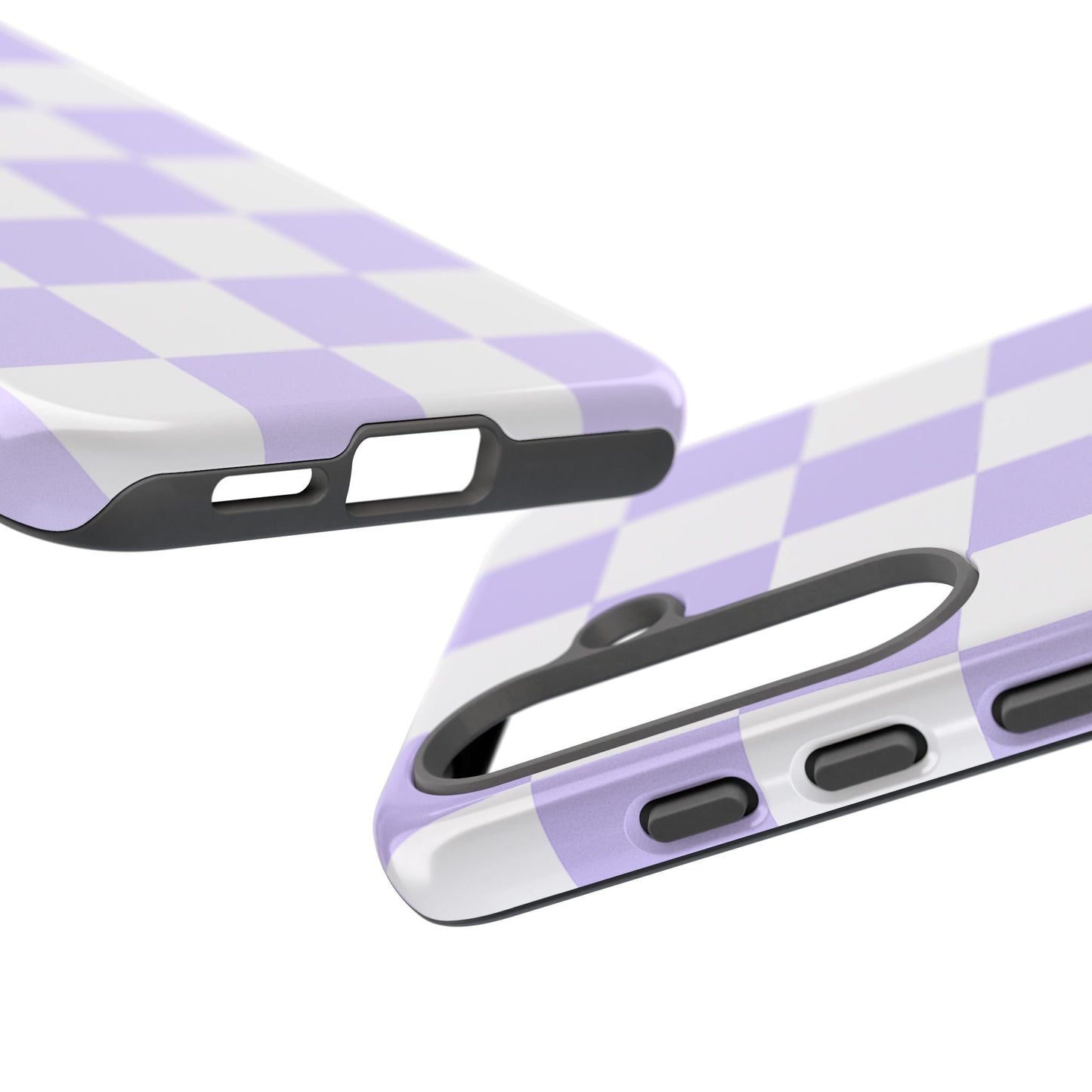 Lavender Checkerboard Phone Case | Pastel Aesthetic Checkered iPhone & Samsung Tough Case
