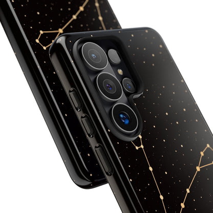 Pisces Zodiac Constellation Phone Case – Luxe Gold Celestial Cover