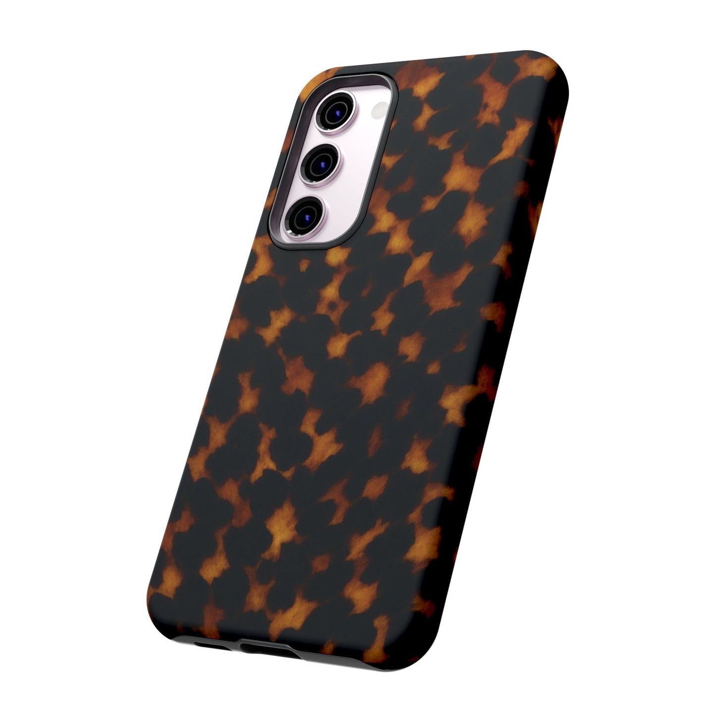 Tortoiseshell Pattern Tough Phone Case | Classic Leopard-Style Protective Cover