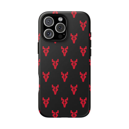 Mazatlán Bull Phone Case – Black Red Streetwear Tough Shockproof Cover