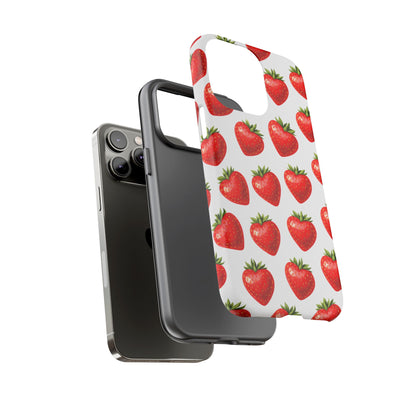 Cute Strawberry Phone Case – Aesthetic Fruit Pattern Protective Cover for Iphone, Samsung Galaxy and Pixel