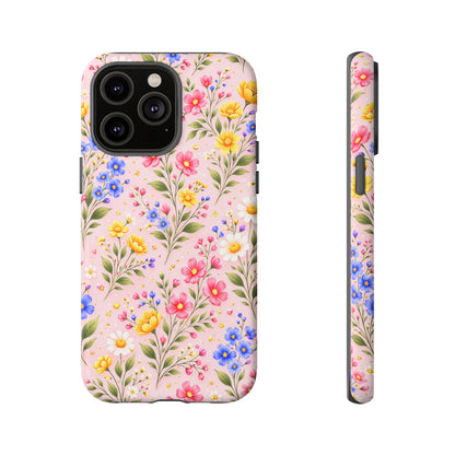 Wildflower Floral Phone Case Vintage Spring Meadow Tough Cover