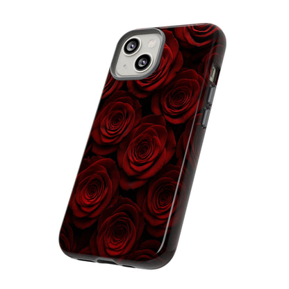 Dark Red Rose Phone Case – Gothic Floral Tough Case (iPhone, Samsung, Pixel)