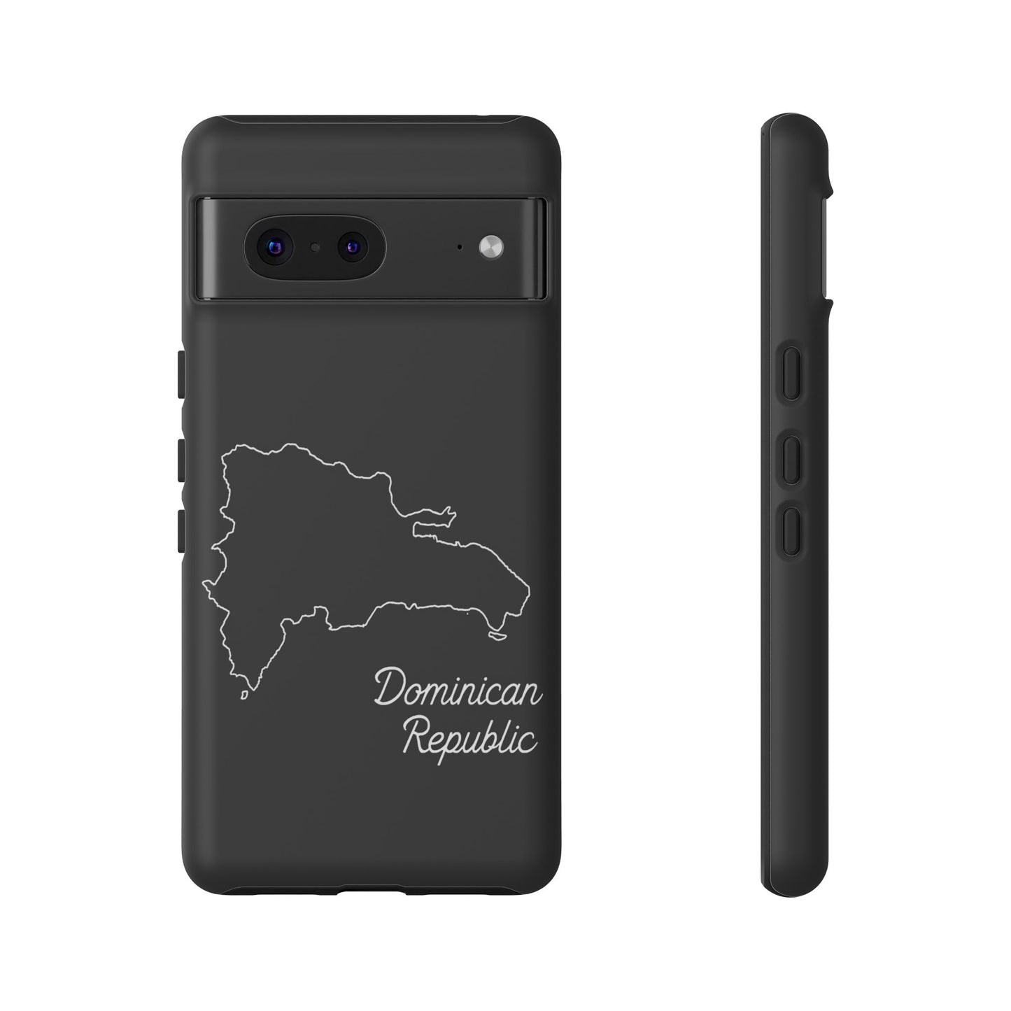 Dominican Republic Outline Phone Case – Minimal Country Map Tough Case (iPhone, Samsung, Pixel)