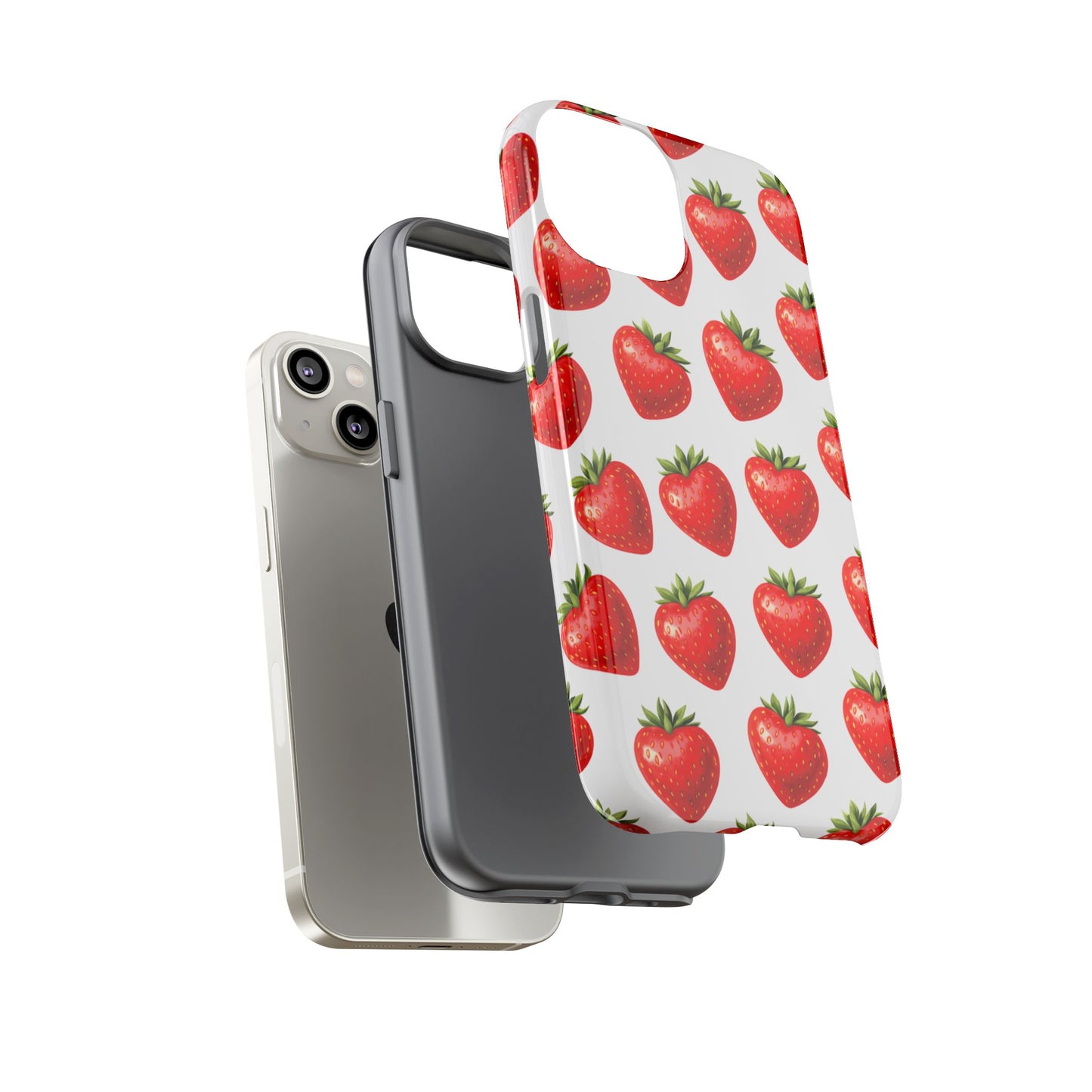 Cute Strawberry Phone Case – Aesthetic Fruit Pattern Protective Cover for Iphone, Samsung Galaxy and Pixel