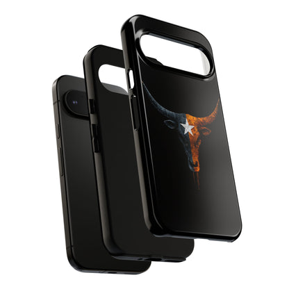 Texas Longhorn Skull Phone Case Western Cowboy Bull iPhone Samsung Cover
