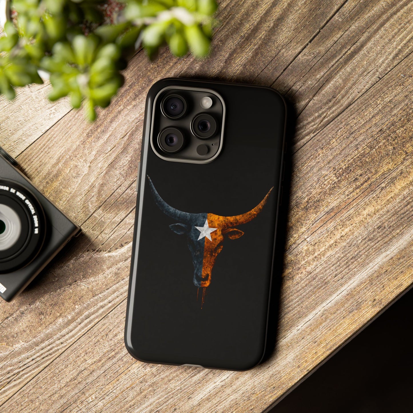 Texas Longhorn Skull Phone Case Western Cowboy Bull iPhone Samsung Cover