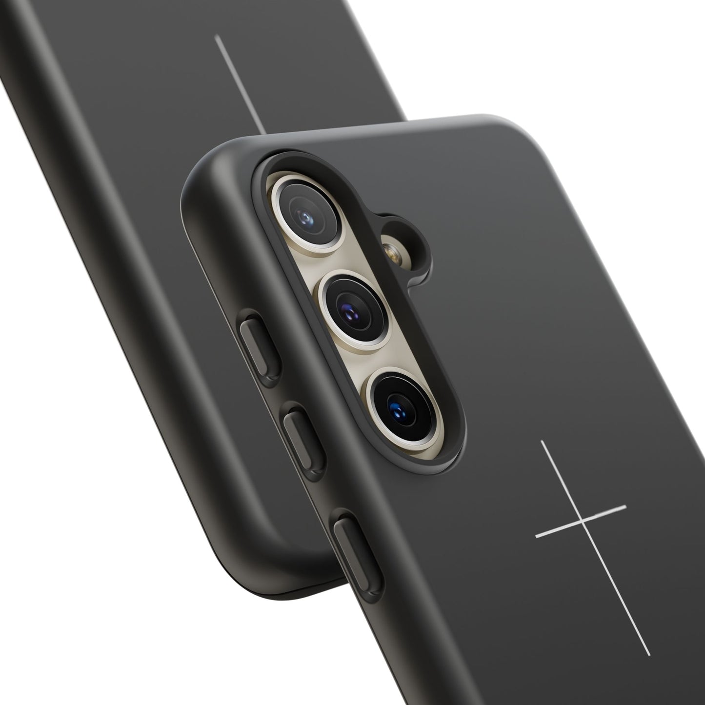 Trust in God Phone Case Minimal Cross Christian Black Tough Cover