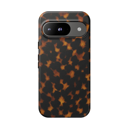 Tortoiseshell Pattern Tough Phone Case | Classic Leopard-Style Protective Cover