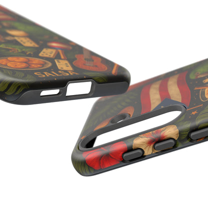 Puerto Rican Culture Phone Case | Boricua Icons Caribbean Aesthetic Tough Protective Case