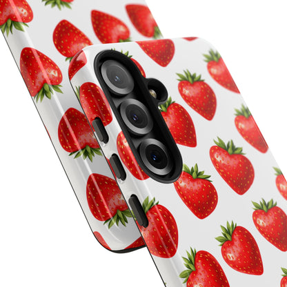 Cute Strawberry Phone Case – Aesthetic Fruit Pattern Protective Cover for Iphone, Samsung Galaxy and Pixel