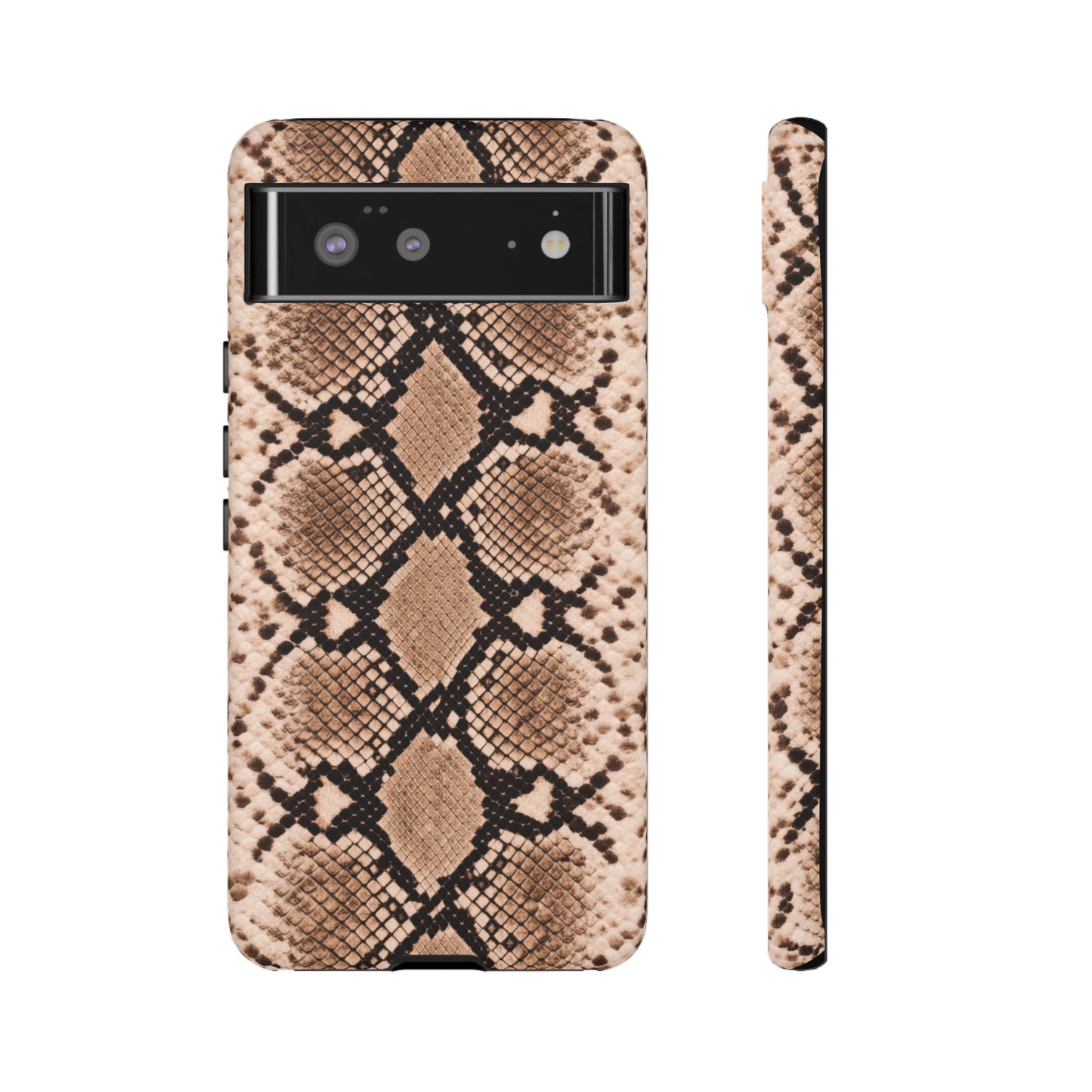 Snake Print Phone Case – Brown Python Pattern Slim Protective Cover for Iphone, Samsung Galaxy and Pixel