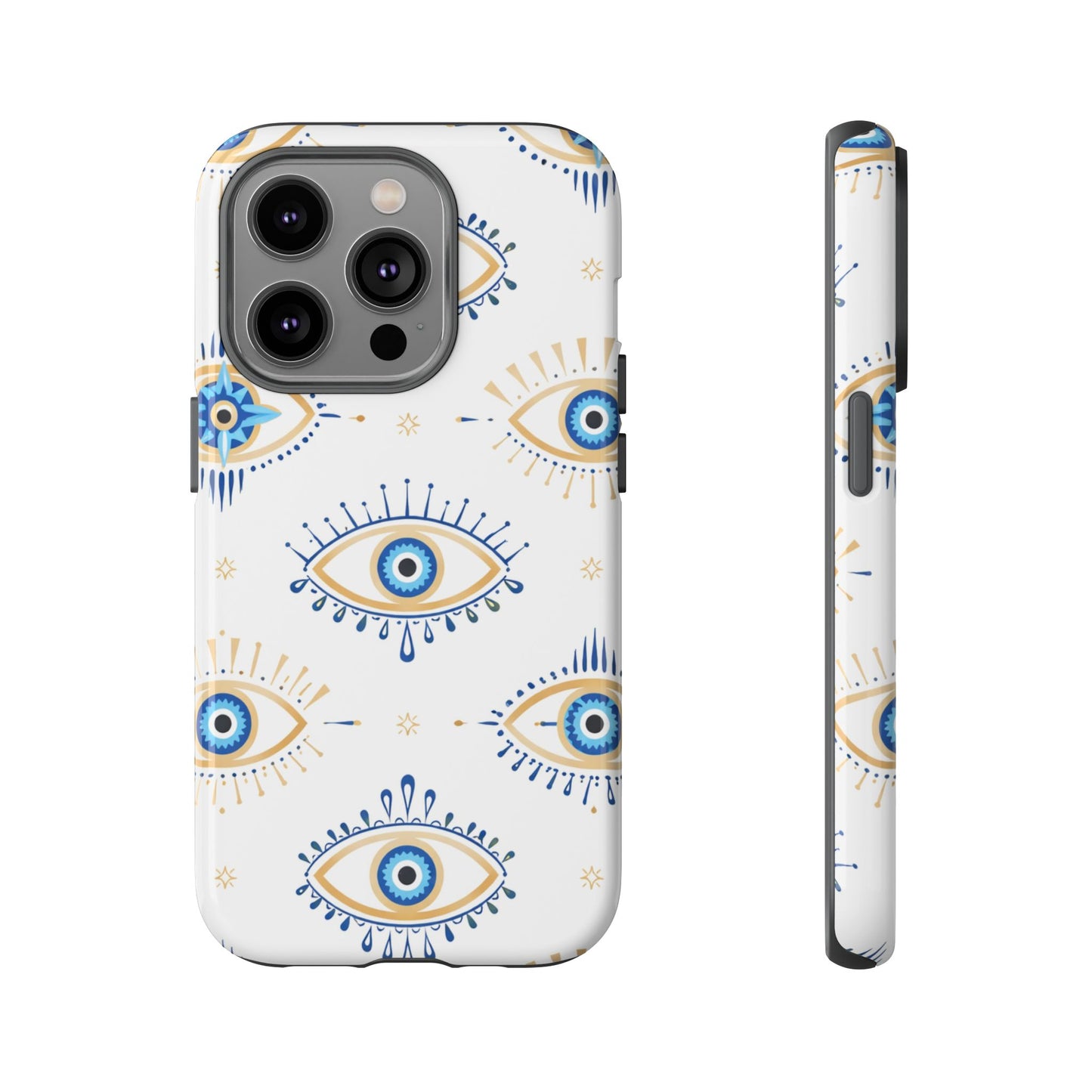 Blue Evil Eye Phone Case – Protective Slim Shockproof Cover for Iphone, Samsung Galaxy and Pixel