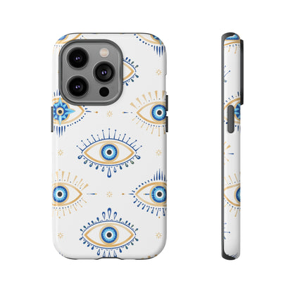 Blue Evil Eye Phone Case – Protective Slim Shockproof Cover for Iphone, Samsung Galaxy and Pixel