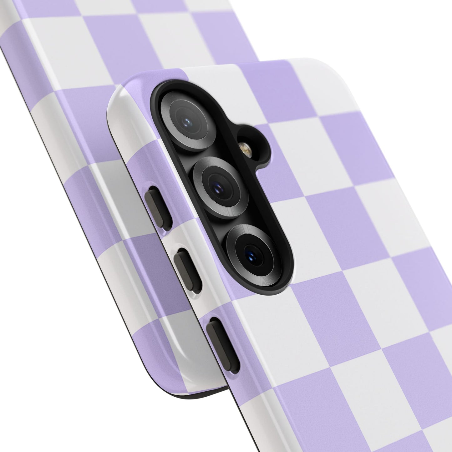 Lavender Checkerboard Phone Case | Pastel Aesthetic Checkered iPhone & Samsung Tough Case